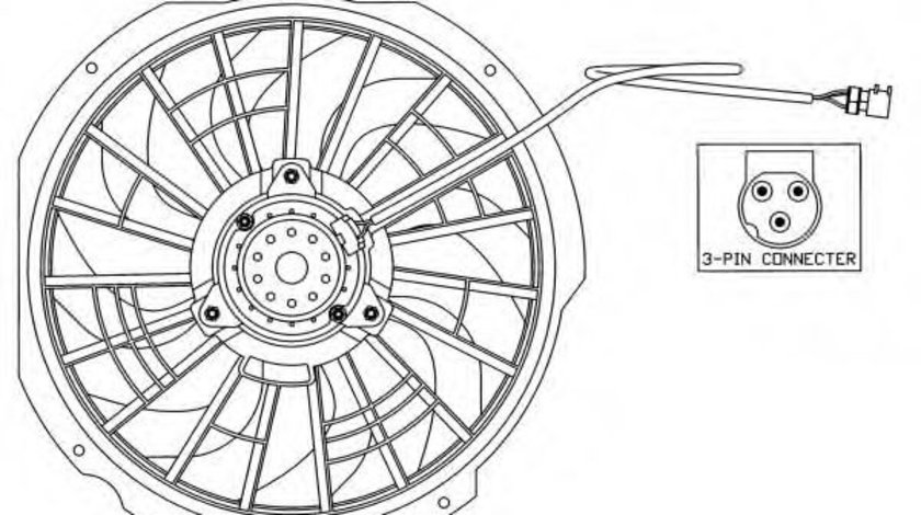 Ventilator, radiator BMW Seria 3 Cupe (E36) (1992 - 1999) NRF 47025 piesa NOUA