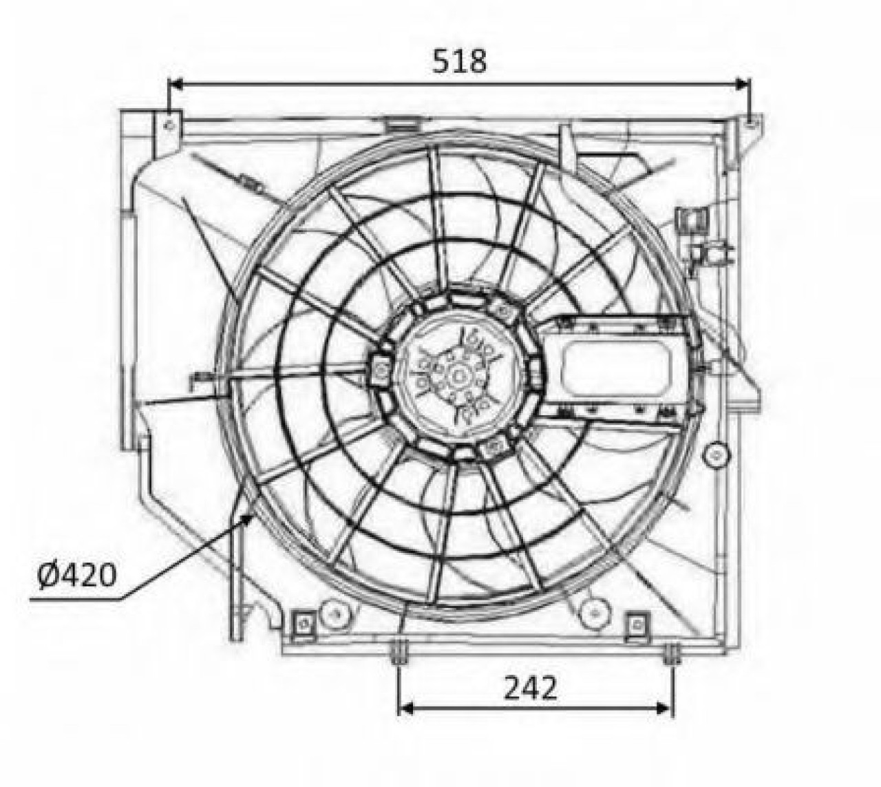 Ventilator, radiator BMW Seria 3 (E46) (1998 - 2005) NRF 47026 piesa NOUA