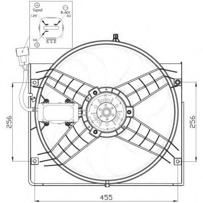 Ventilator, radiator BMW Seria 3 (E46) (1998 - 2005) NRF 47442 piesa NOUA