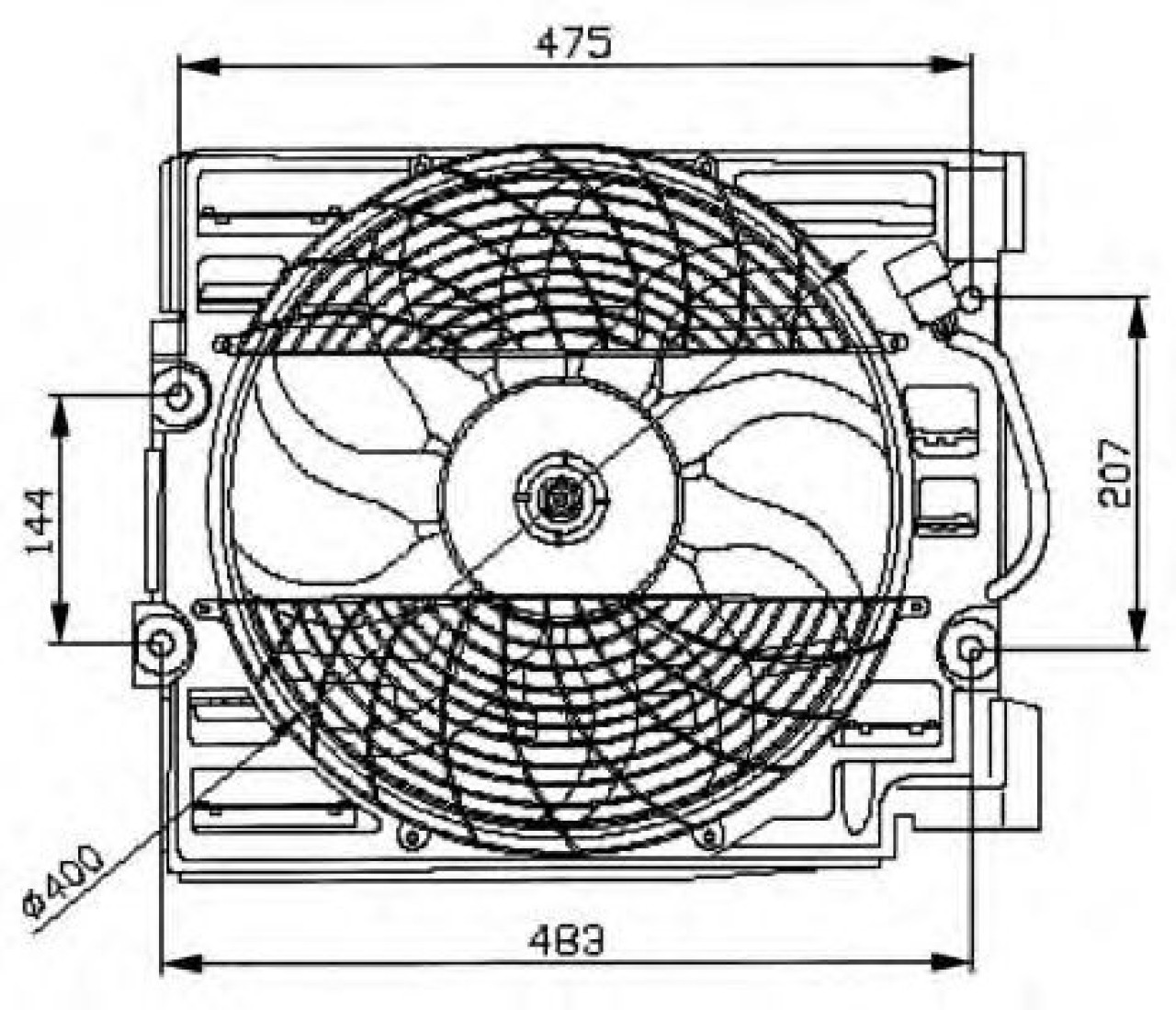 Ventilator, radiator BMW Seria 5 (E39) (1995 - 2003) NRF 47029 piesa NOUA