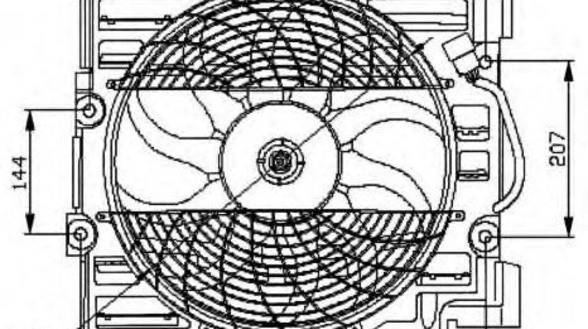 Ventilator, radiator BMW Seria 5 (E39) (1995 - 2003) NRF 47029 piesa NOUA