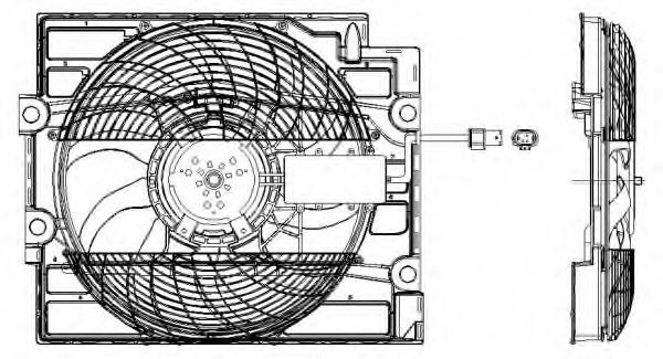 Ventilator, radiator BMW Seria 5 (E39) (1995 - 2003) NRF 47211 piesa NOUA