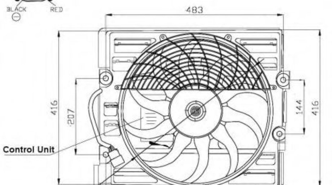 Ventilator, radiator BMW Seria 7 (E38) (1994 - 2001) NRF 47481 piesa NOUA