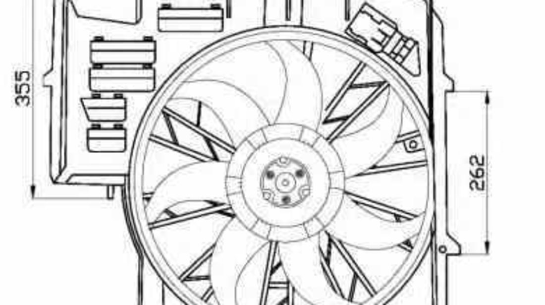 Ventilator radiator BMW X5 E53 NRF 47478