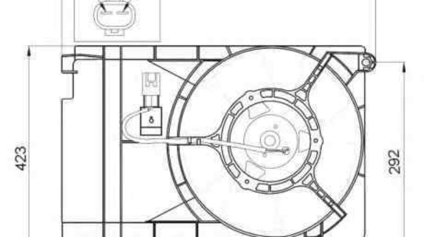 Ventilator, radiator CHEVROLET AVEO limuzina (T250, T255) NRF 47471