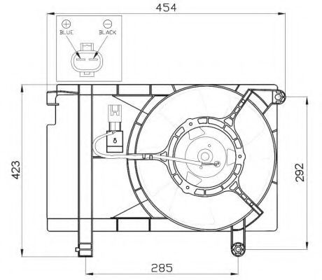 Ventilator, radiator CHEVROLET KALOS (2005 - 2016) NRF 47471 piesa NOUA