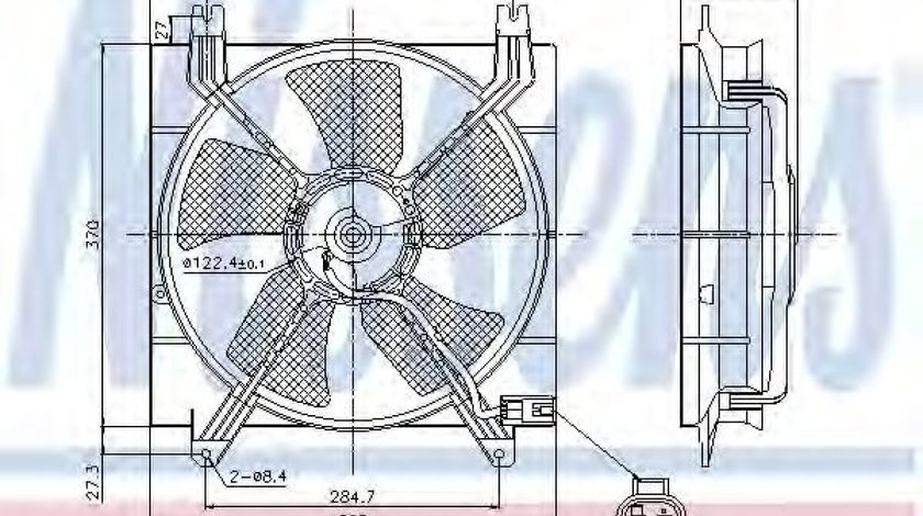 Ventilator, radiator CHEVROLET LACETTI Combi (J200) (2005 - 2016) NISSENS 85353 piesa NOUA