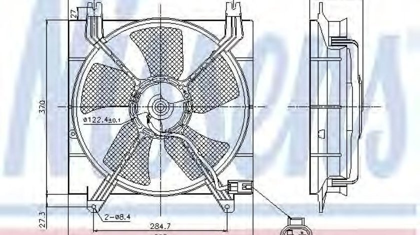 Ventilator, radiator CHEVROLET LACETTI (J200) (2003 - 2016) NISSENS 85353 piesa NOUA