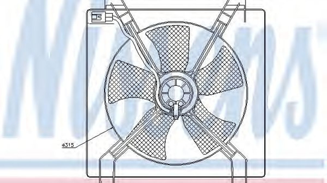 Ventilator, radiator CHEVROLET LACETTI (J200) (2003 - 2016) NISSENS 85355 piesa NOUA