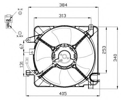 Ventilator, radiator CHEVROLET SPARK (2005 - 2016) NRF 47449 piesa NOUA