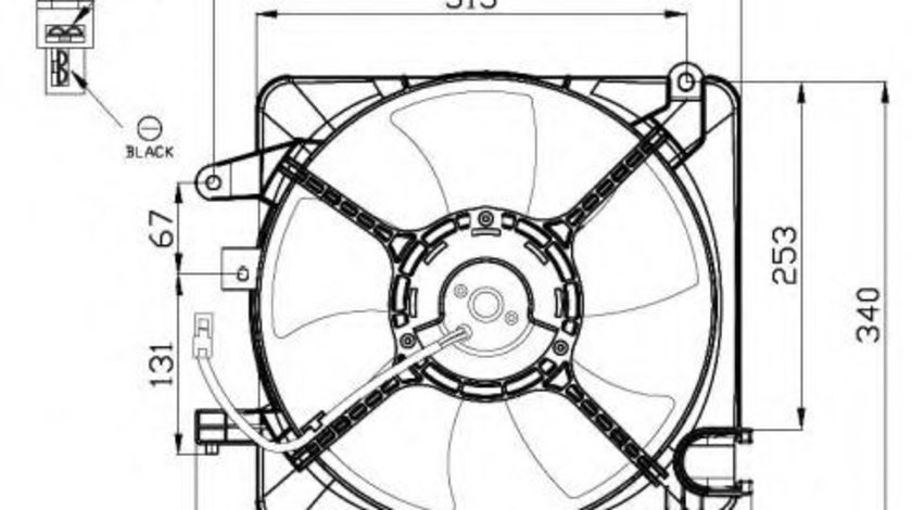 Ventilator, radiator CHEVROLET SPARK (2005 - 2016) NRF 47449 piesa NOUA