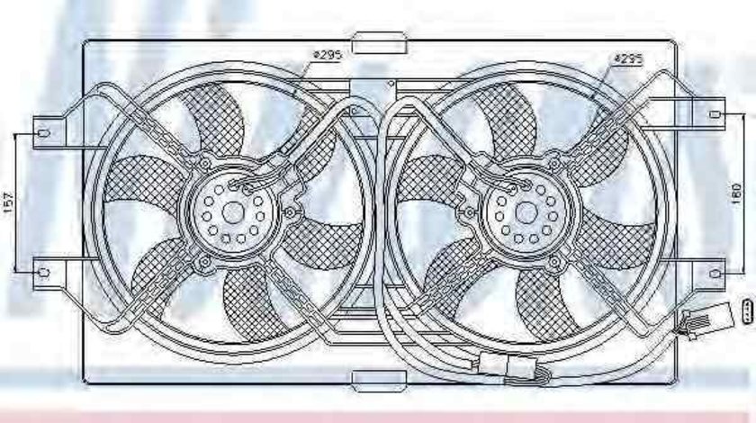 Ventilator, radiator CHRYSLER 300 M (LR) NISSENS 85386