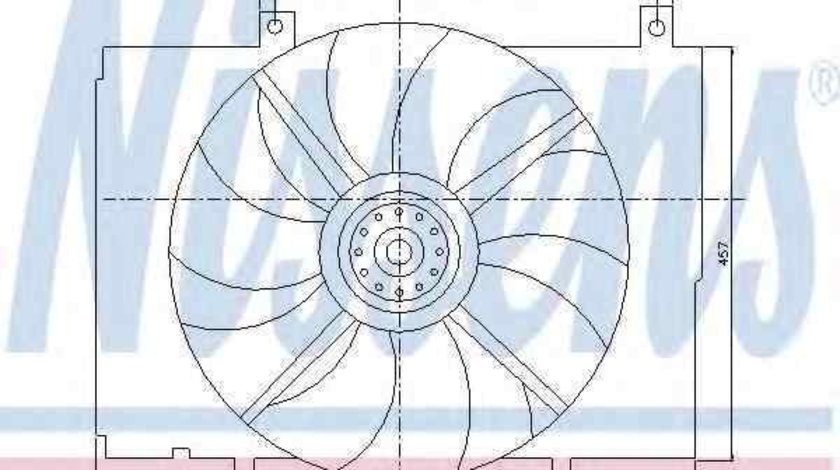 Ventilator, radiator CHRYSLER CROSSFIRE NISSENS 85290
