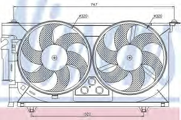 Ventilator, radiator CITROEN BERLINGO (MF) (1996 - 2016) NISSENS 85083 piesa NOUA