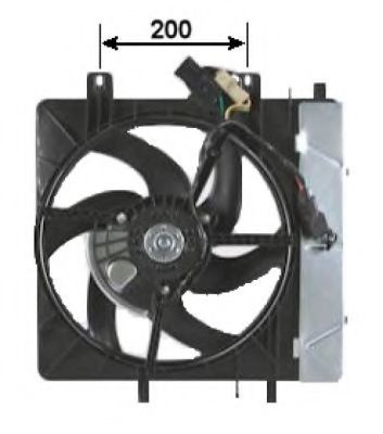Ventilator, radiator CITROEN C2 (JM) (2003 - 2016) NRF 47335 piesa NOUA