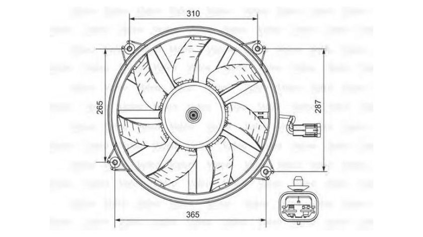 Ventilator radiator Citroen C4 I (LC_) 2004-2011 #2 1250G0