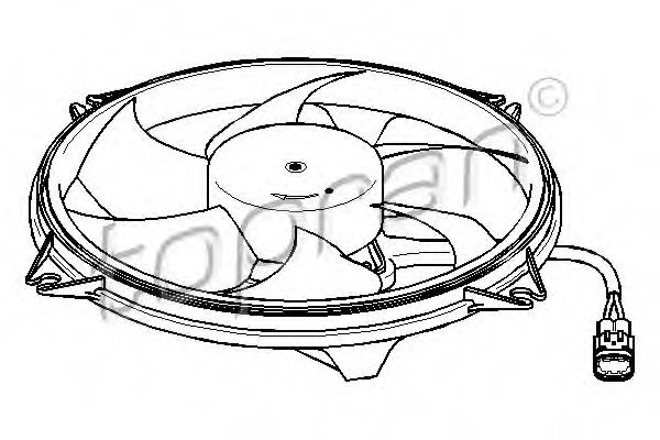 Ventilator, radiator CITROEN C4 I (LC) (2004 - 2011) TOPRAN 721 542 piesa NOUA