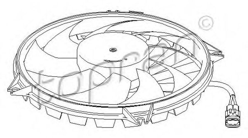 Ventilator, radiator CITROEN C5 I (DC) (2001 - 2004) TOPRAN 721 541 piesa NOUA