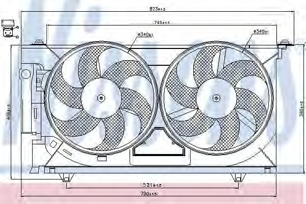 Ventilator, radiator CITROEN XSARA (N1) (1997 - 2005) NISSENS 85074 piesa NOUA