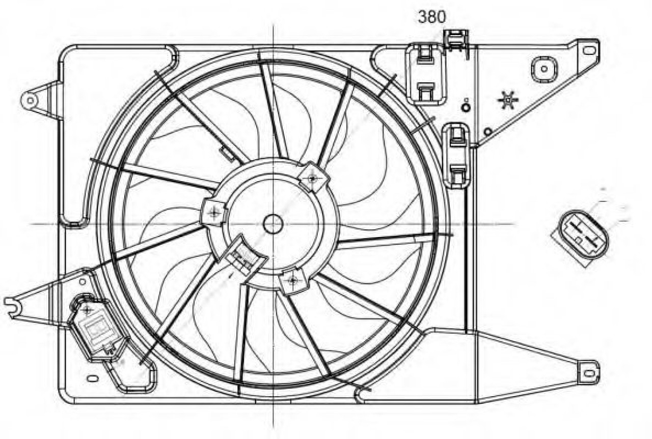 Ventilator, radiator DACIA LOGAN EXPRESS (FS) (2009 - 2016) NRF 47225 piesa NOUA