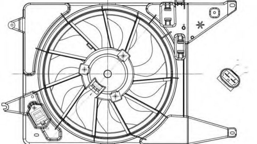 Ventilator, radiator DACIA LOGAN EXPRESS (FS) (2009 - 2016) NRF 47225 piesa NOUA