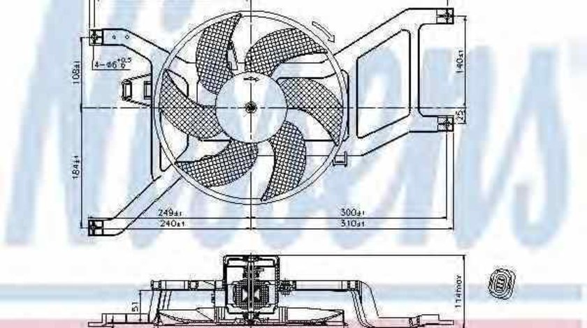 Ventilator radiator DACIA LOGAN EXPRESS FS NISSENS 85709