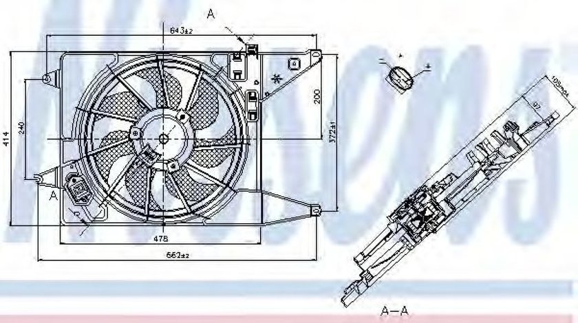 Ventilator, radiator DACIA LOGAN (LS) (2004 - 2016) NISSENS 85710 piesa NOUA