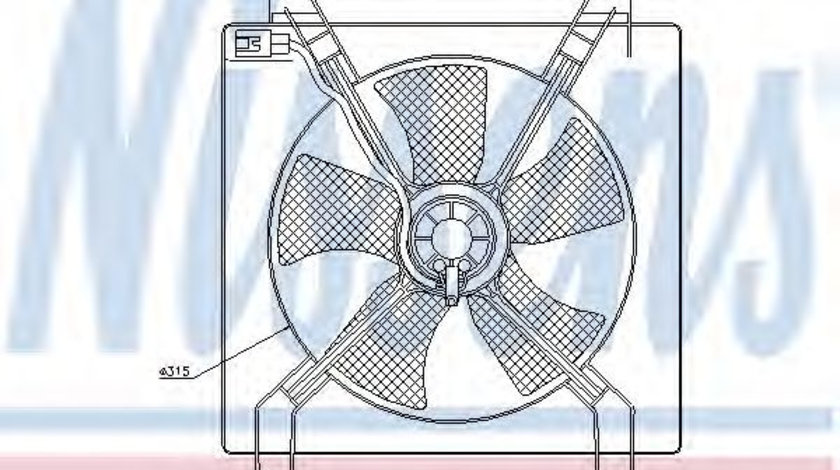 Ventilator, radiator DAEWOO NUBIRA Break (KLAN) (2003 - 2016) NISSENS 85355 piesa NOUA