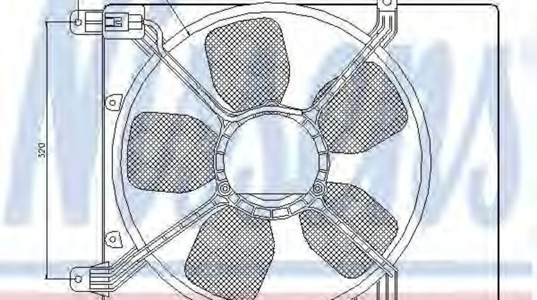 Ventilator, radiator DAEWOO NUBIRA (KLAJ) (1997 - 2016) NISSENS 85359 piesa NOUA