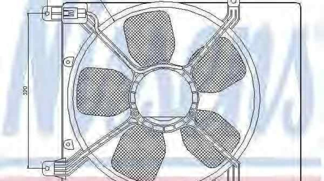 Ventilator, radiator DAEWOO NUBIRA Wagon (KLAJ) NISSENS 85359