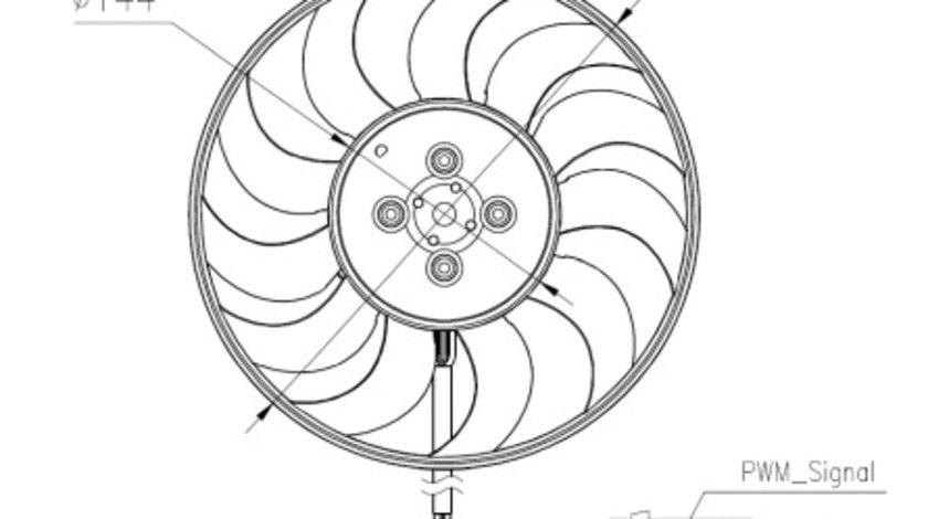 Ventilator, radiator dreapta (47970 NRF) AUDI,SEAT,SKODA,VW