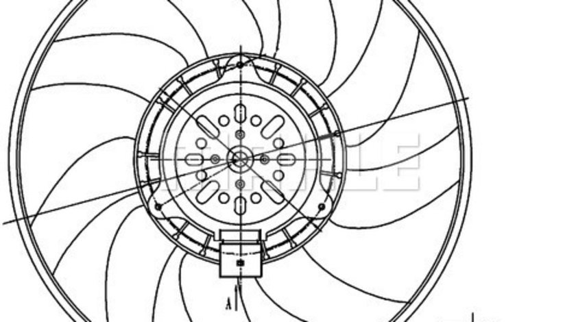 Ventilator, radiator dreapta (CFF33000S MAHLE KNECHT) AUDI,FIAT