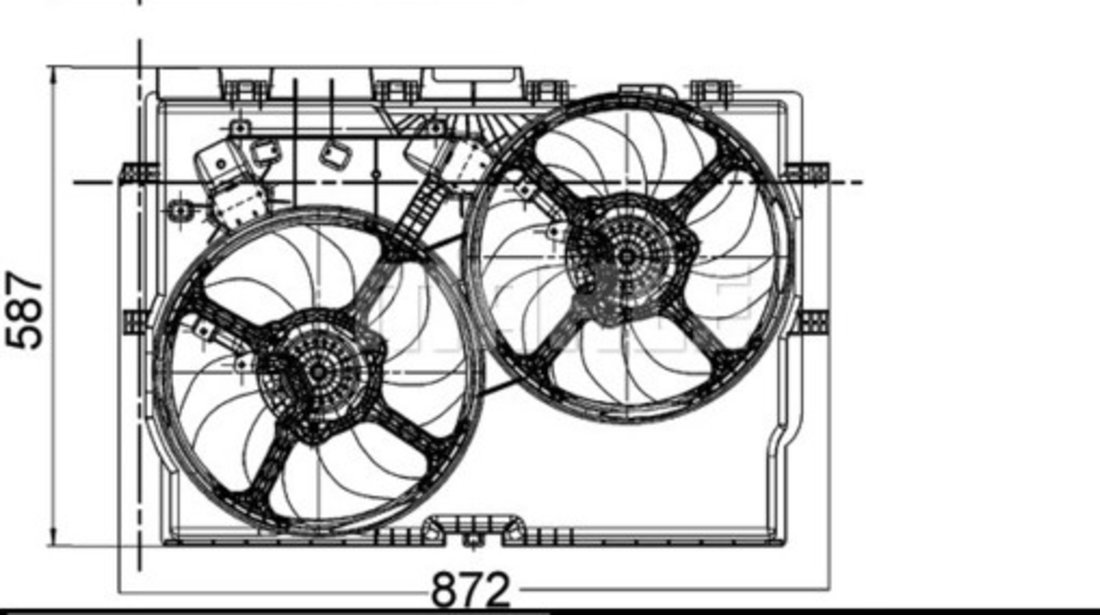 Ventilator, radiator fata (CFF228000P BEH MAH) Citroen,FIAT,PEUGEOT