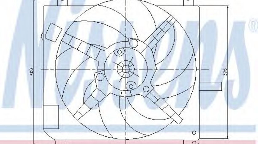 Ventilator, radiator FIAT BRAVA (182) (1995 - 2003) NISSENS 85167 piesa NOUA
