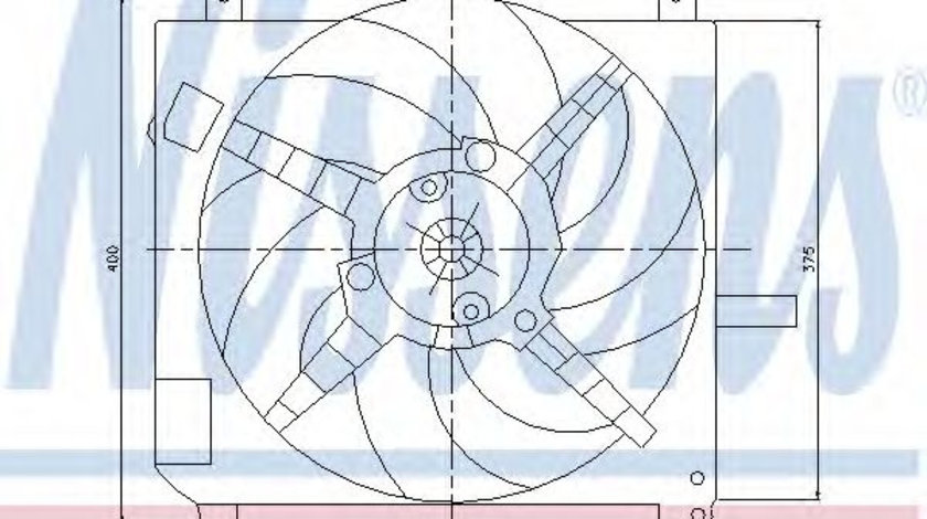 Ventilator, radiator FIAT BRAVO I (182) (1995 - 2001) NISSENS 85167 piesa NOUA