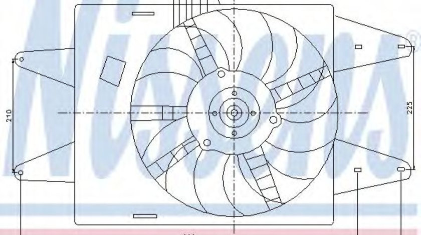 Ventilator, radiator FIAT DOBLO Cargo (223) (2000 - 2016) NISSENS 85126 piesa NOUA