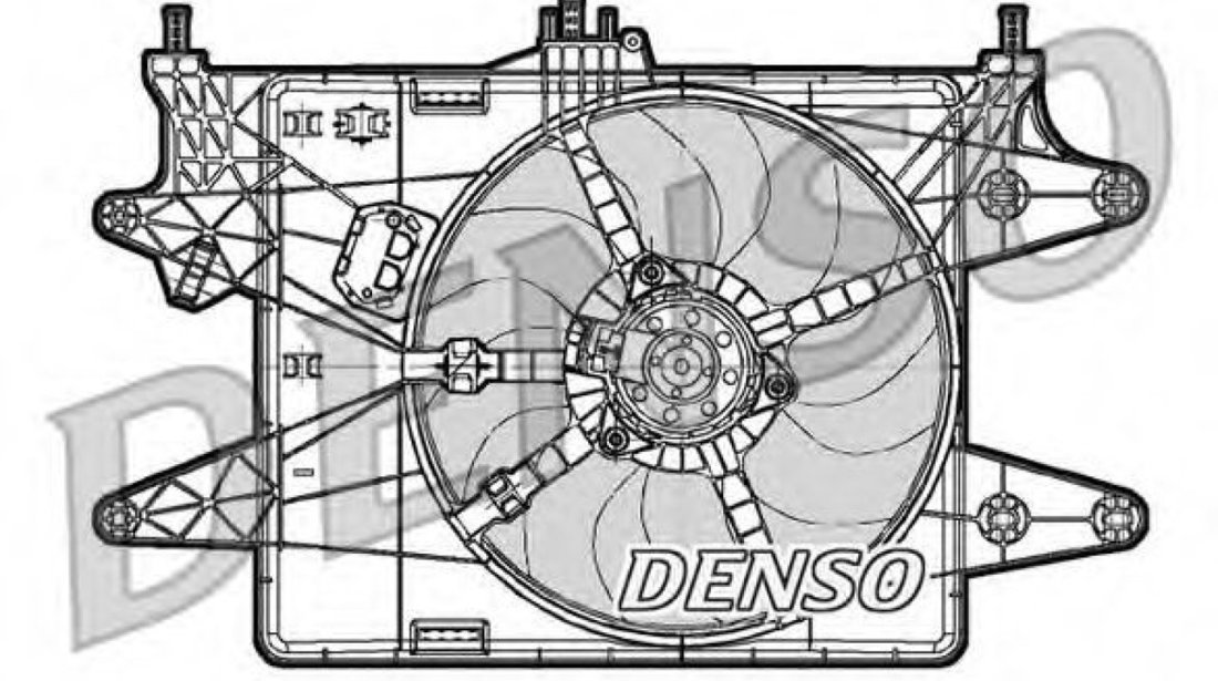 Ventilator, radiator FIAT DOBLO Microbus (223, 119) (2001 - 2016) DENSO DER09082 piesa NOUA