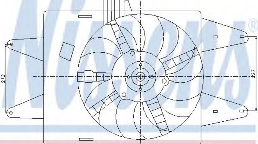 Ventilator, radiator FIAT DOBLO Microbus (223, 119) (2001 - 2016) NISSENS 85133 piesa NOUA