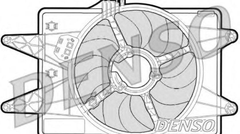 Ventilator, radiator FIAT DOBLO Microbus (223, 119) (2001 - 2016) DENSO DER09024 piesa NOUA