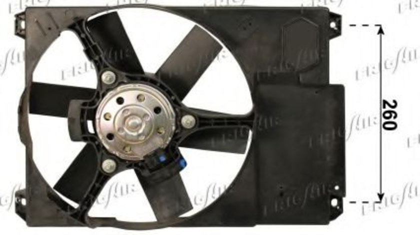 Ventilator, radiator FIAT DUCATO caroserie (230L) (1994 - 2002) FRIGAIR 0504.1195 piesa NOUA