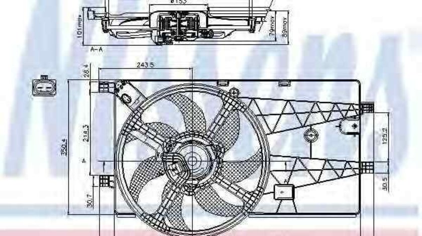 Ventilator, radiator FIAT FIORINO caroserie inchisa/combi (225) NISSENS 85693