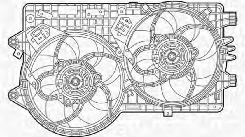 Ventilator, radiator FIAT GRANDE PUNTO (199) (2005 - 2016) MAGNETI MARELLI 069422239010 piesa NOUA