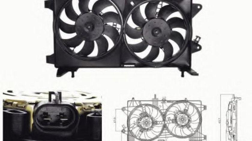 Ventilator, radiator FIAT IDEA (350) (2003 - 2016) NRF 47676 piesa NOUA