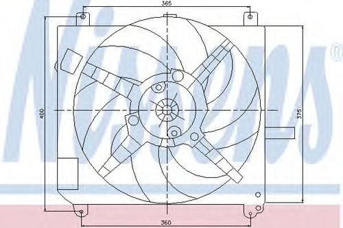 Ventilator, radiator FIAT MULTIPLA (186) (1999 - 2010) NISSENS 85167 piesa NOUA
