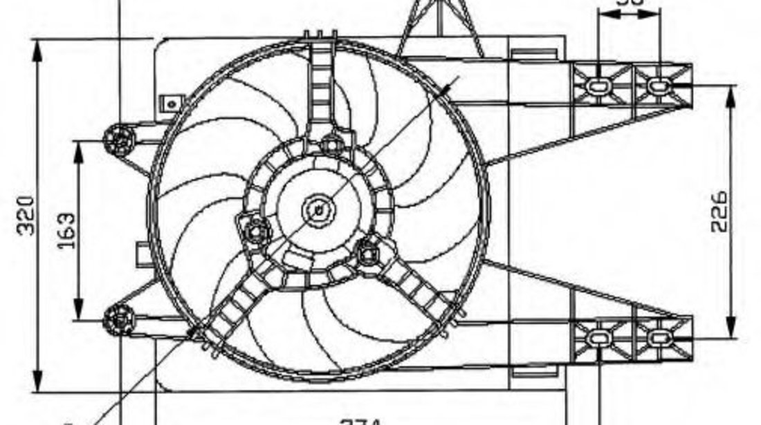 Ventilator, radiator FIAT PUNTO (176) (1993 - 1999) NRF 47038 piesa NOUA