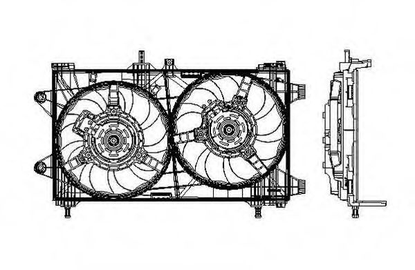 Ventilator, radiator FIAT PUNTO (188) (1999 - 2016) NRF 47802 piesa NOUA