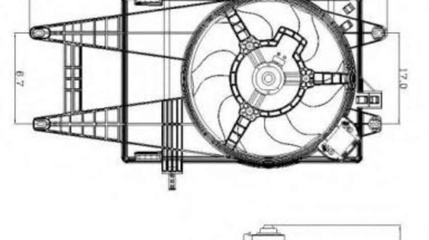Ventilator, radiator FIAT PUNTO (188) (1999 - 2016) NRF 47243 piesa NOUA