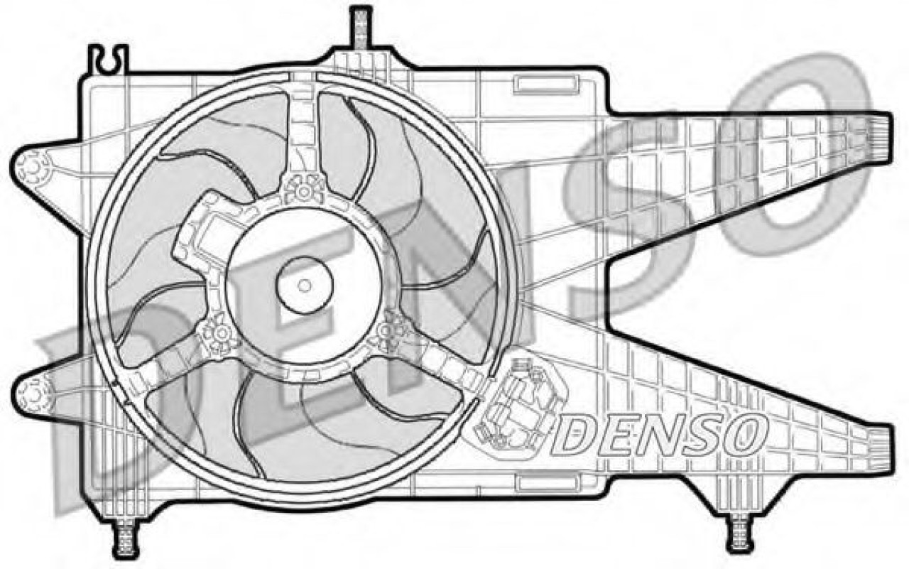 Ventilator, radiator FIAT PUNTO (188) (1999 - 2016) DENSO DER09038 piesa NOUA