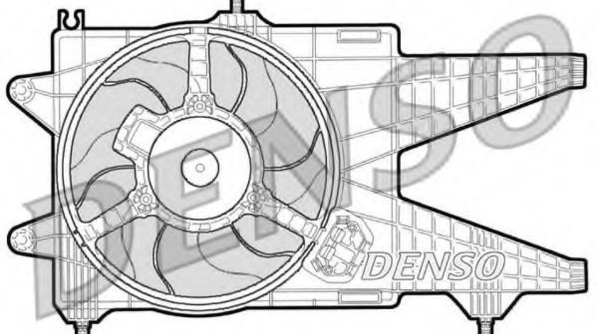 Ventilator, radiator FIAT PUNTO (188) (1999 - 2016) DENSO DER09038 piesa NOUA