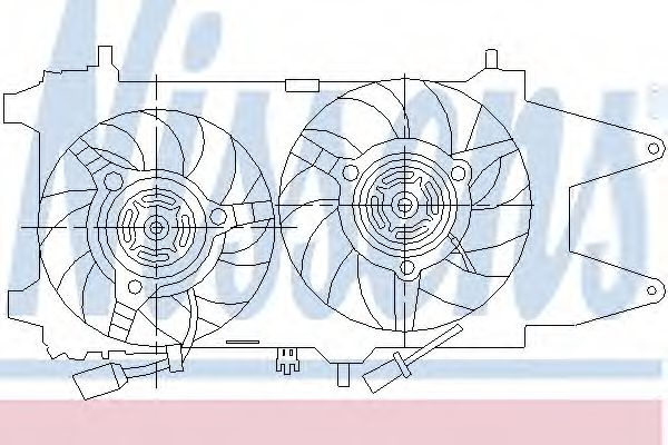 Ventilator, radiator FIAT PUNTO (188) (1999 - 2016) NISSENS 85481 piesa NOUA